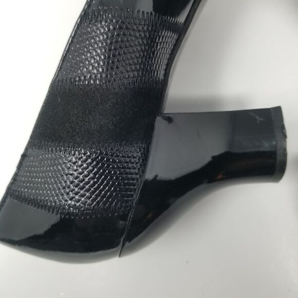 FRANCO SARTO BLACK LEATHER HEELS. SIZE 7.5. - Picture 12 of 16